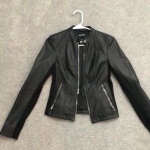 Gently used faux leather jacket